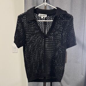 DKNY Black Knit Top